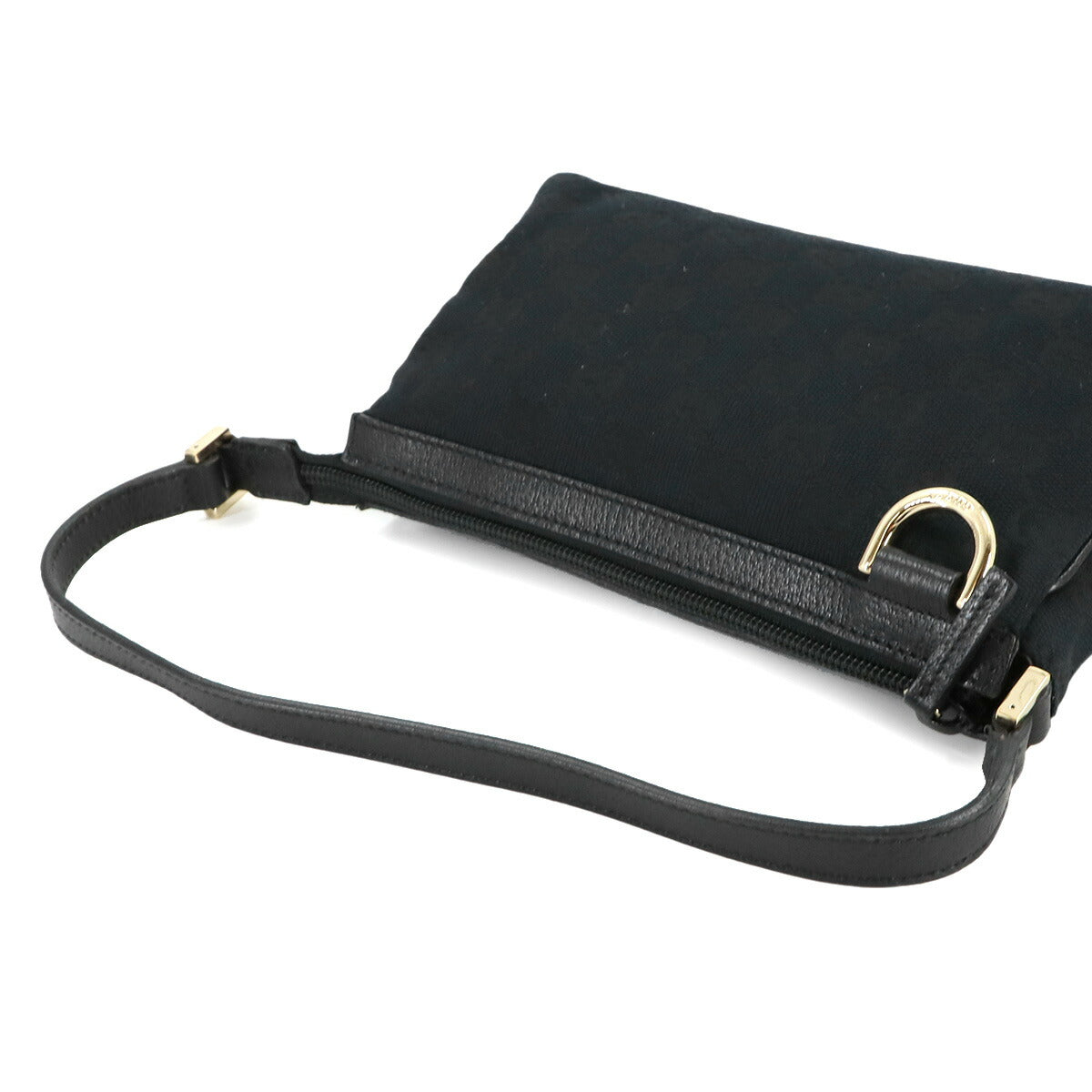 GG Canvas Hnad Bag Leather Black 145750 Purse