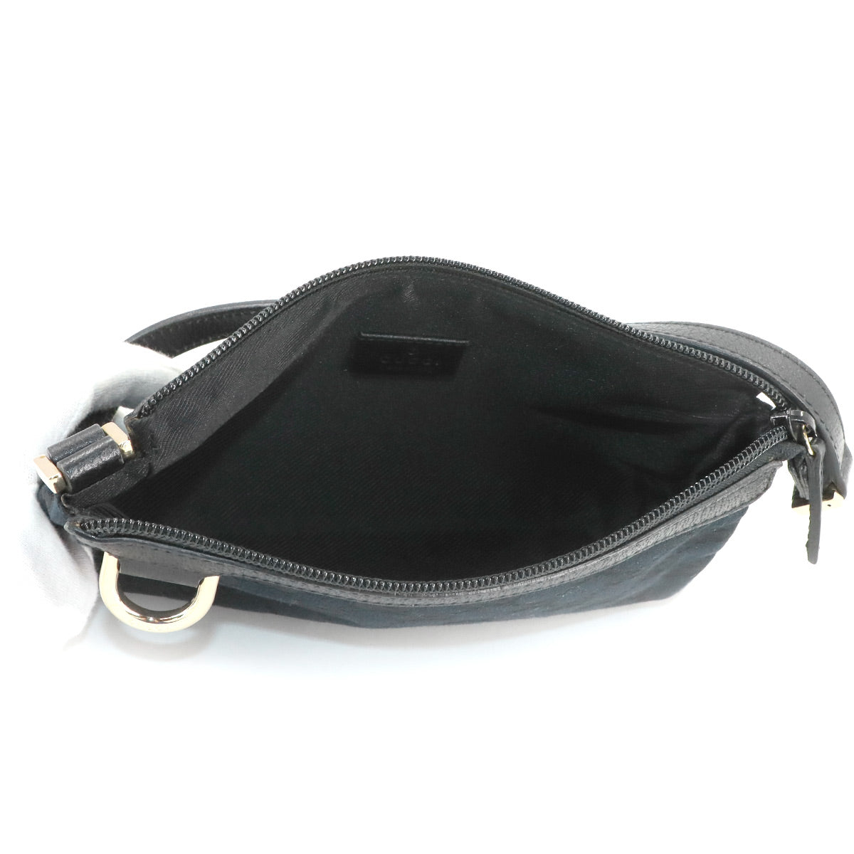 GG Canvas Hnad Bag Leather Black 145750 Purse