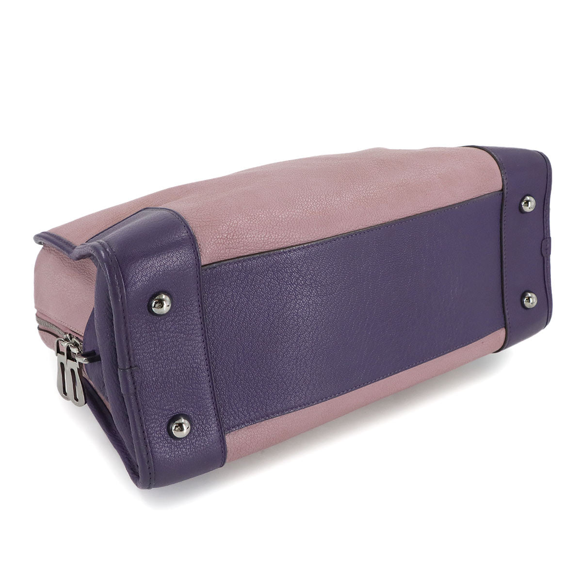 Amazona 36 Hand Bag Leather Pink Purple Anagram Purse