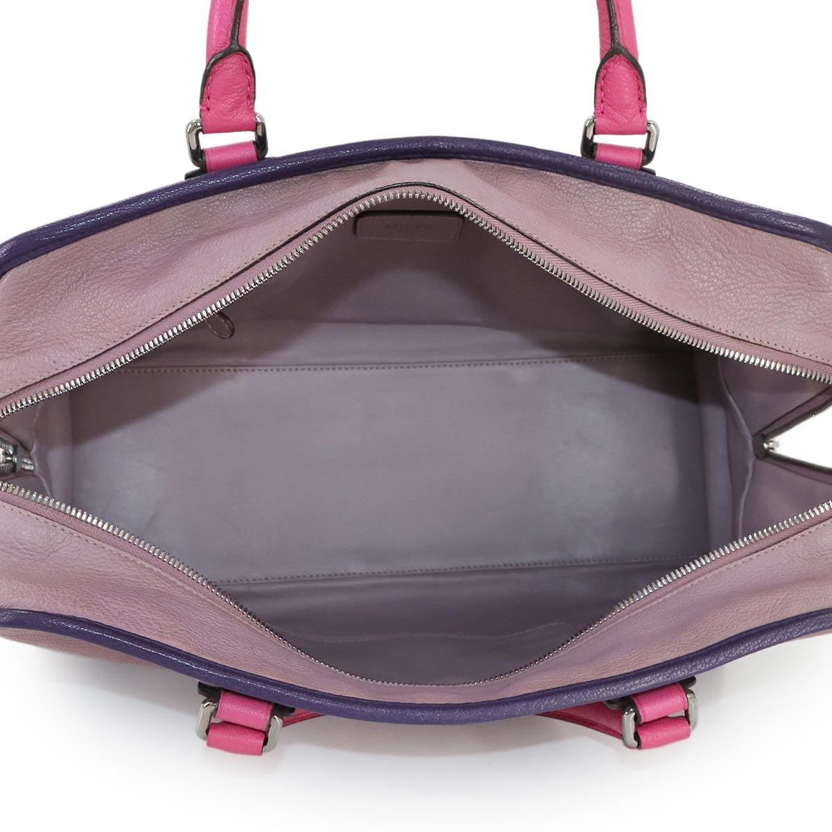 Amazona 36 Hand Bag Leather Pink Purple Anagram Purse