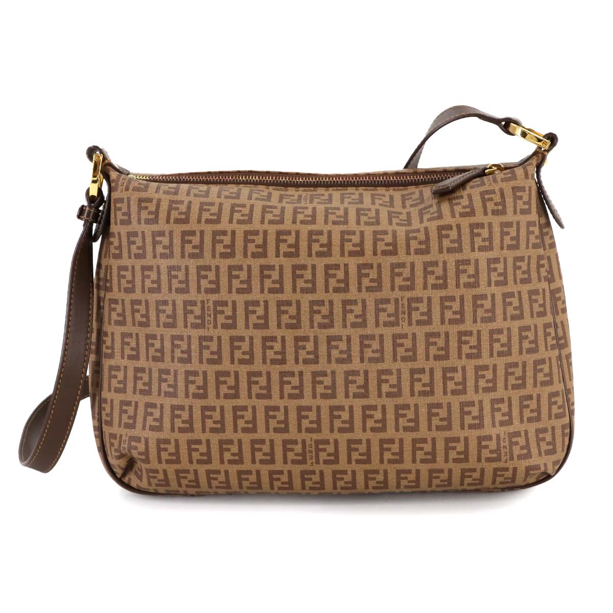 Zucchino Shoulder Bag PVC Leather Brown 8BT206 Purse