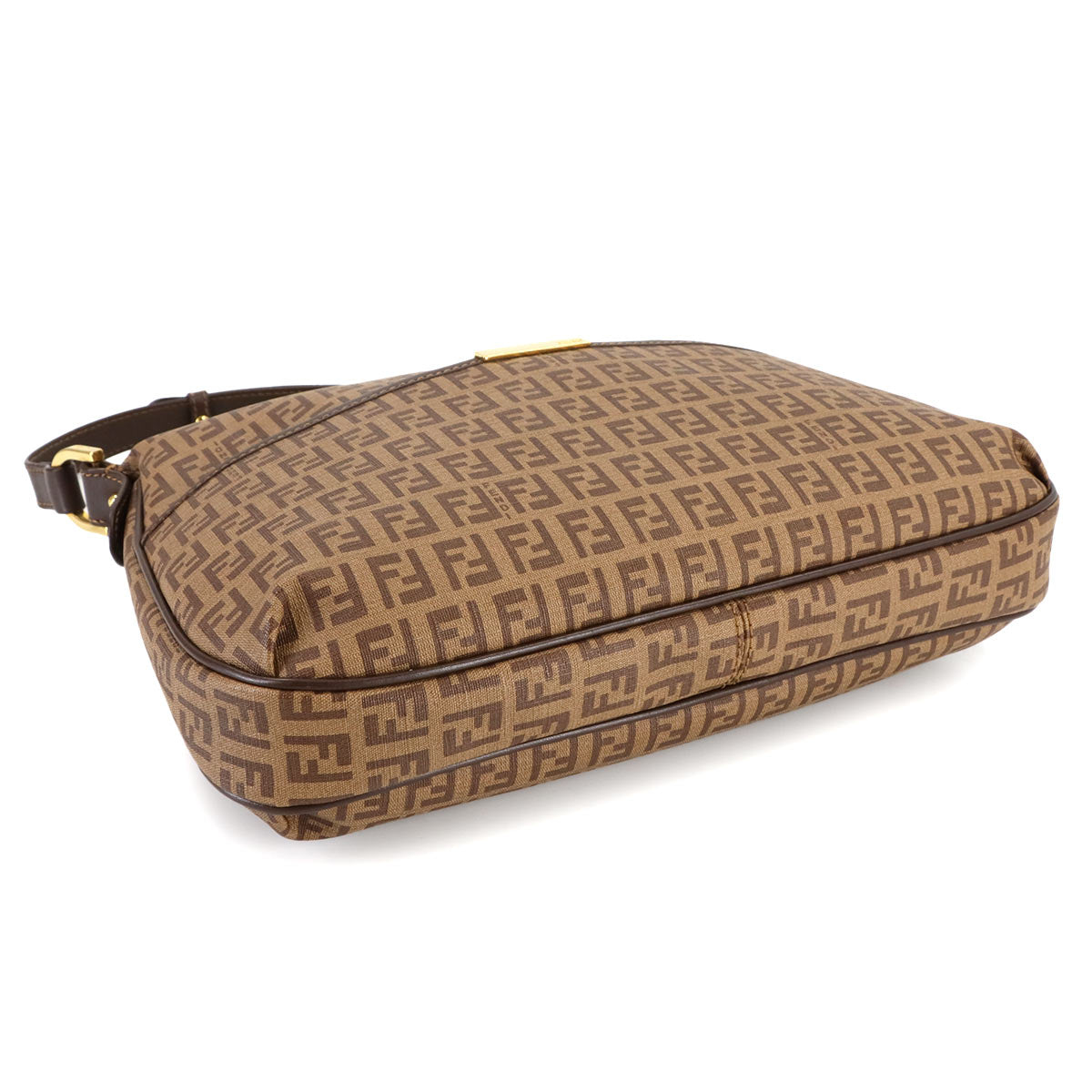 Zucchino Shoulder Bag PVC Leather Brown 8BT206 Purse