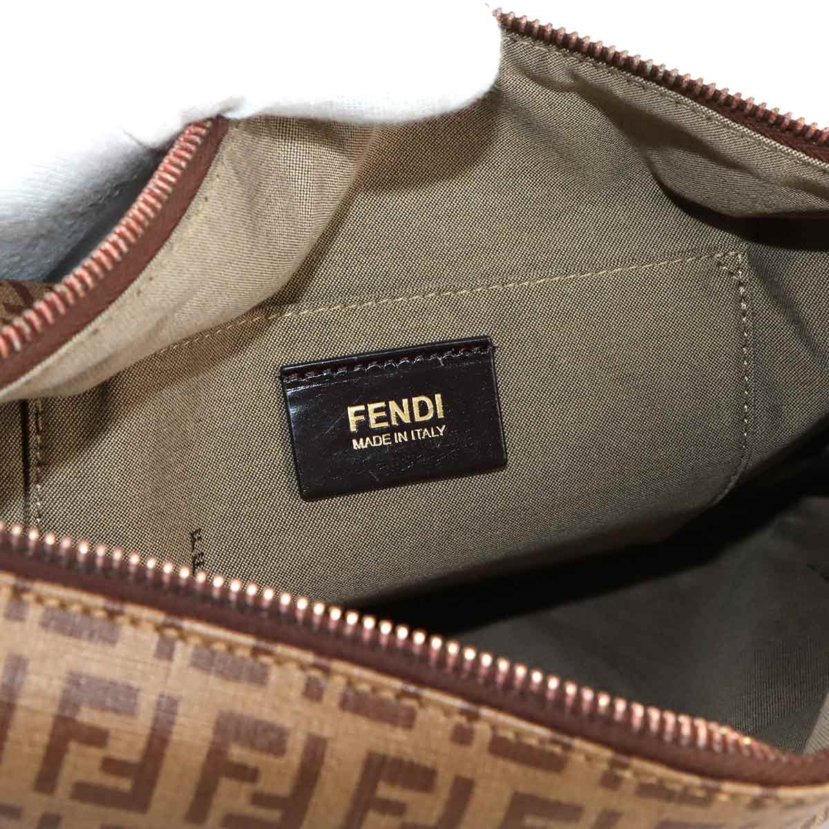 Zucchino Shoulder Bag PVC Leather Brown 8BT206 Purse