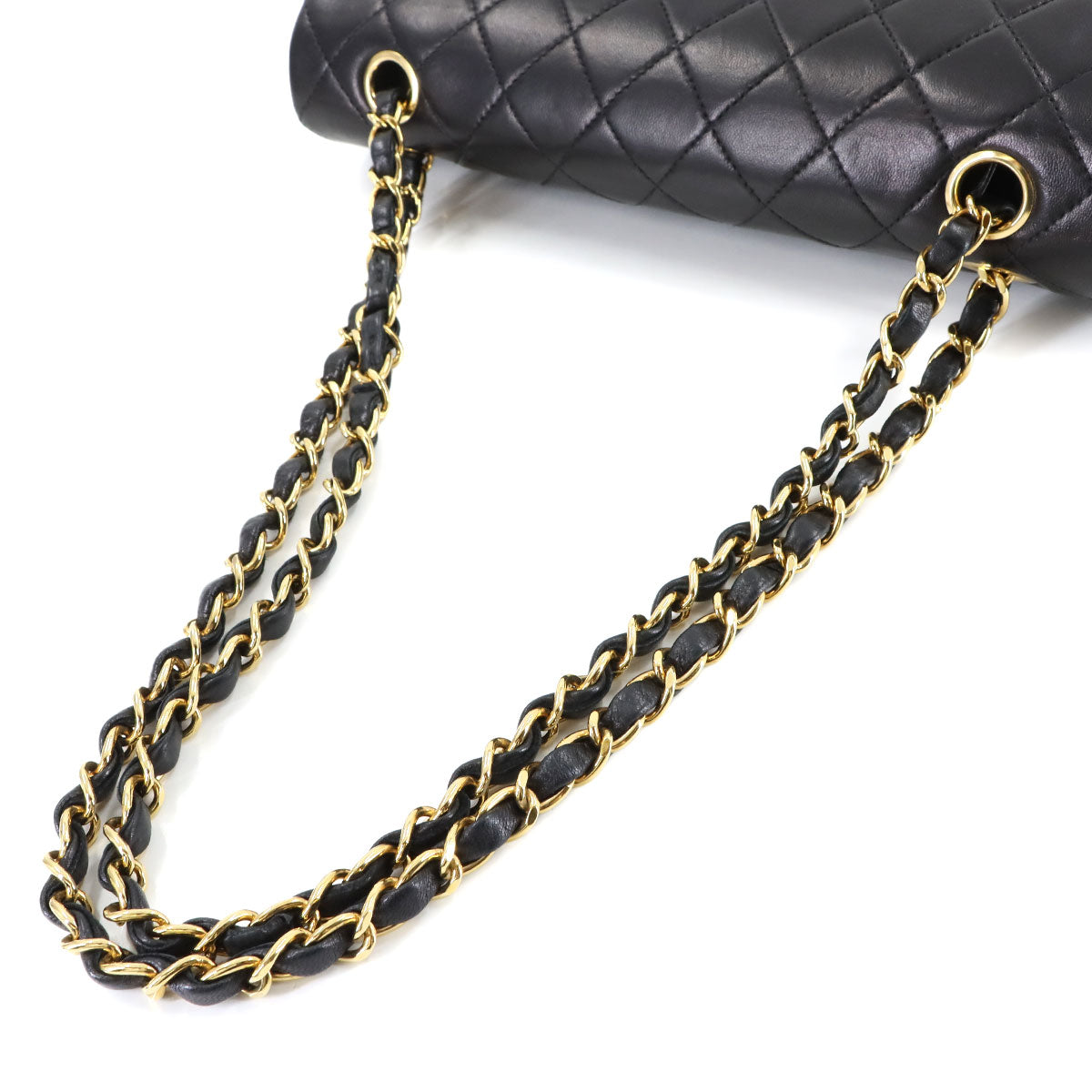 Matelasse 25 Chain Shoulder Bag Leather Black A01112 11.12