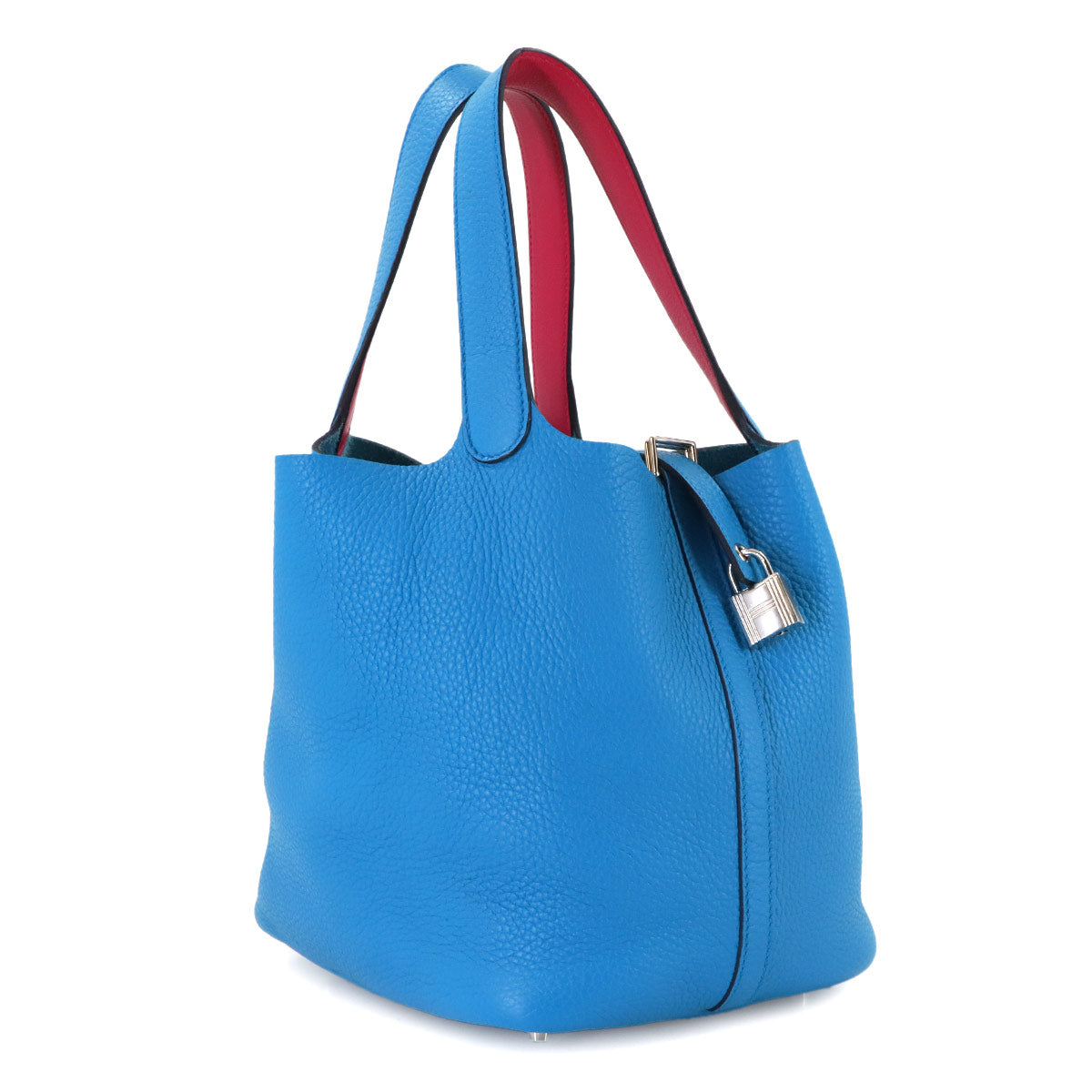 Picotin Lock Eclat MM Hand Bag Traurillon Clemence Blue Fride