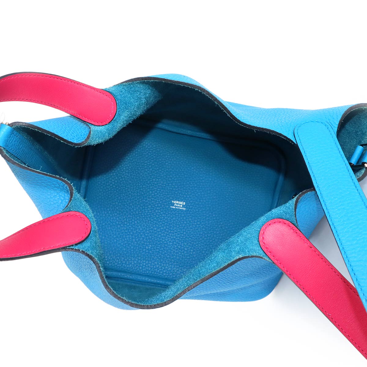 Picotin Lock Eclat MM Hand Bag Traurillon Clemence Blue Fride