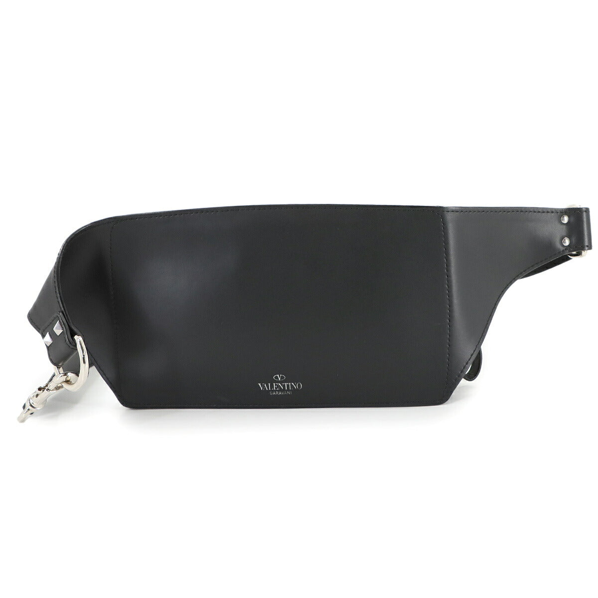 VLTN Logo Crossbody Bag Leather Black Purse