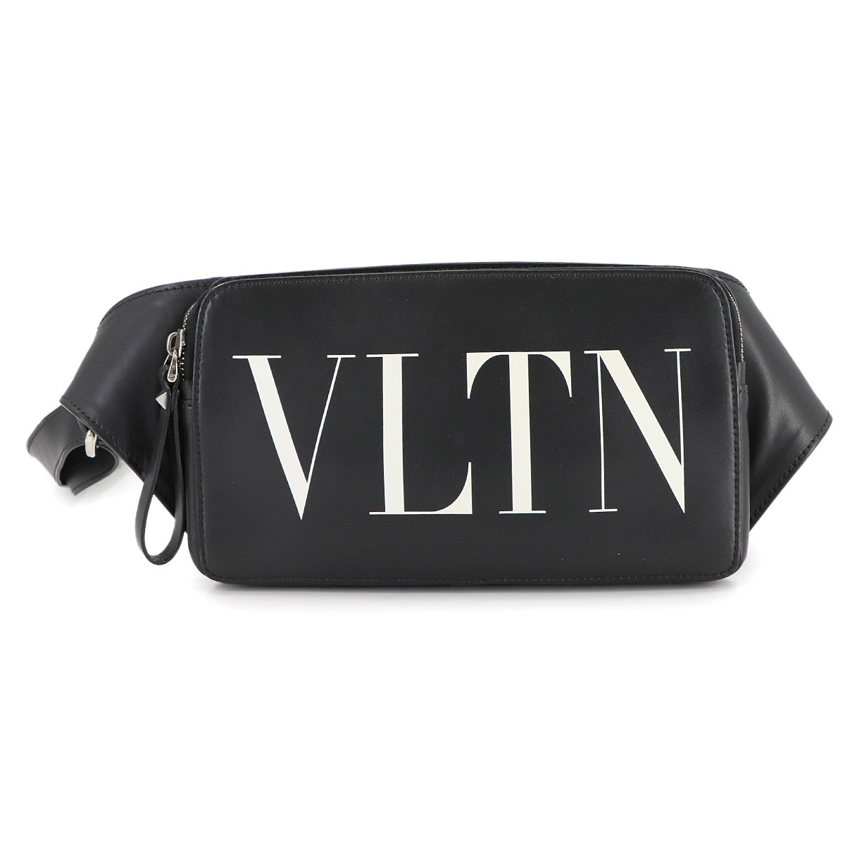 VLTN Logo Crossbody Bag Leather Black Purse