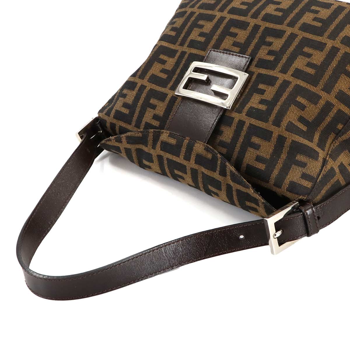 Zucca Mamma Baguette Shoulder Bag Canvas Leather Brown 264260