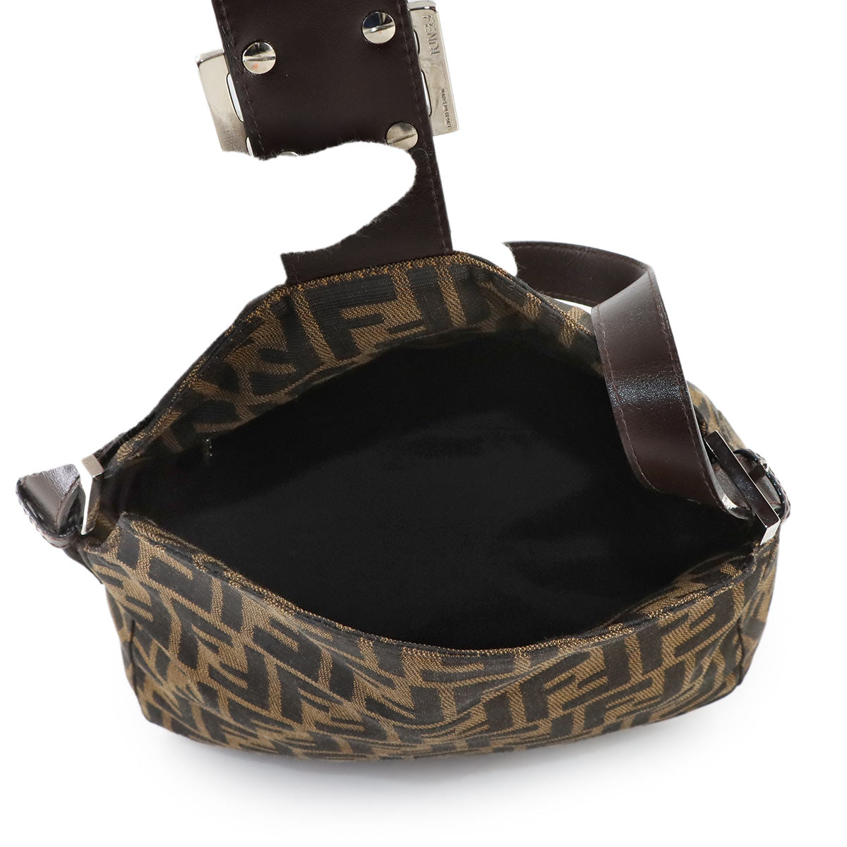 Zucca Mamma Baguette Shoulder Bag Canvas Leather Brown 264260