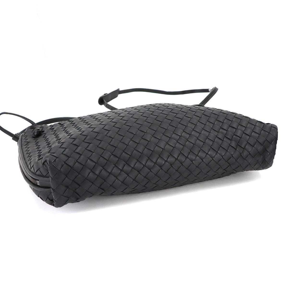 Intrecciato Nodini Shoulder Bag Leather Black