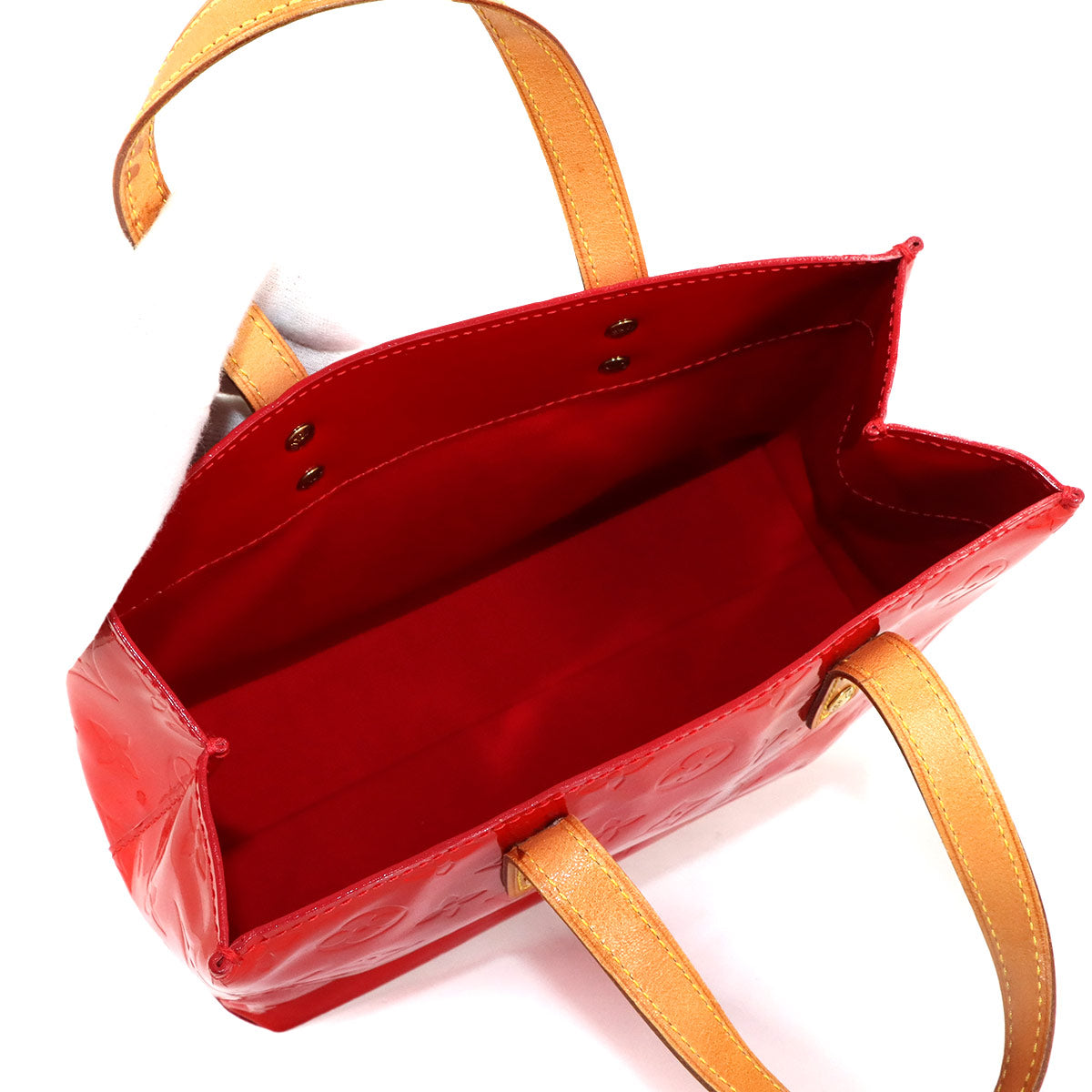 Vernis Reede PM Hand Bag Leather Rouge Red M91088