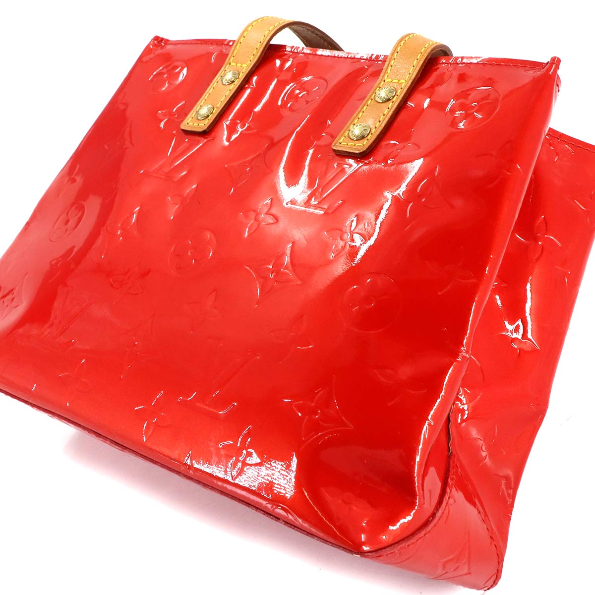 Vernis Reede PM Hand Bag Leather Rouge Red M91088