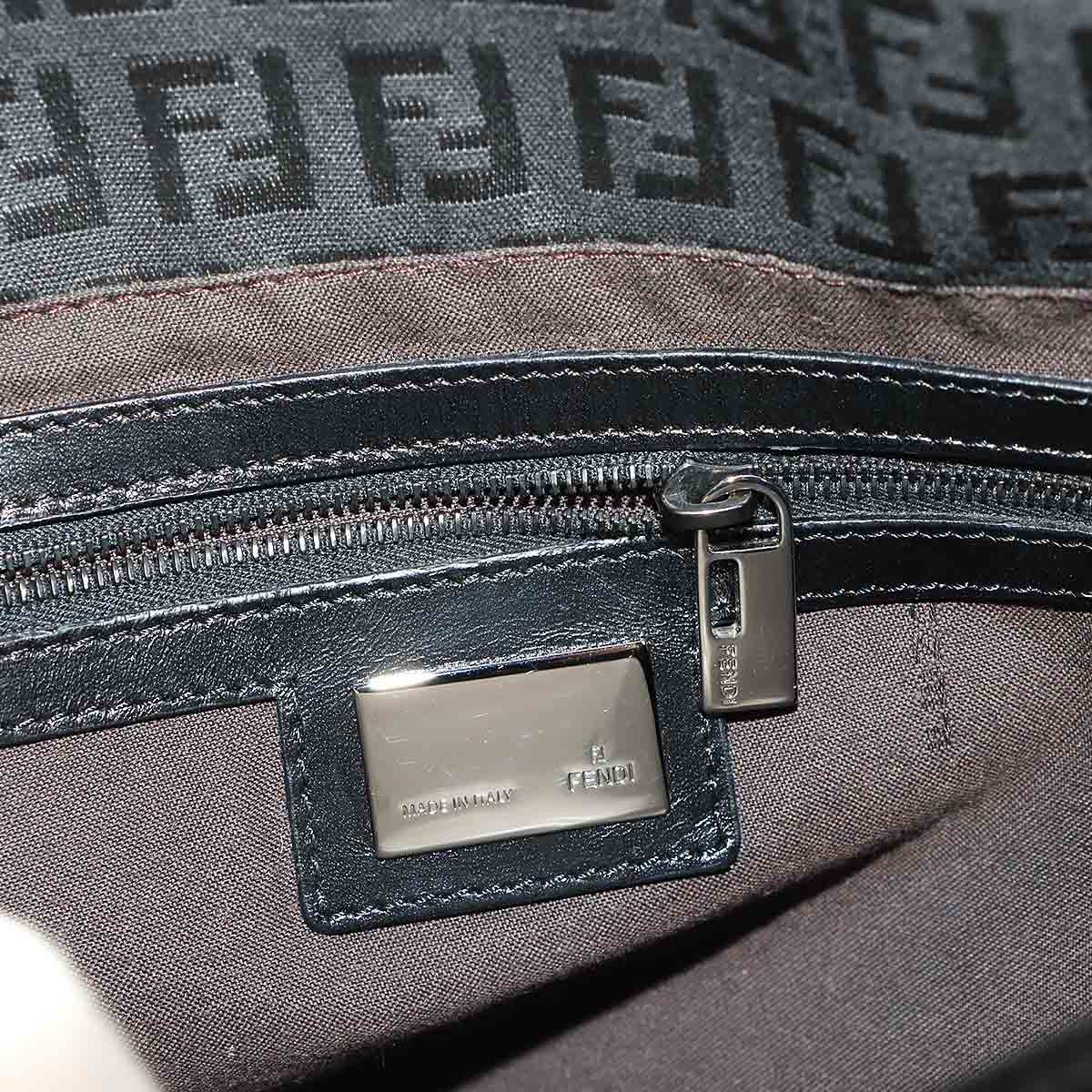 Zucchino Mamma Baguette Shoulder Bag Canvas Black 8BR001