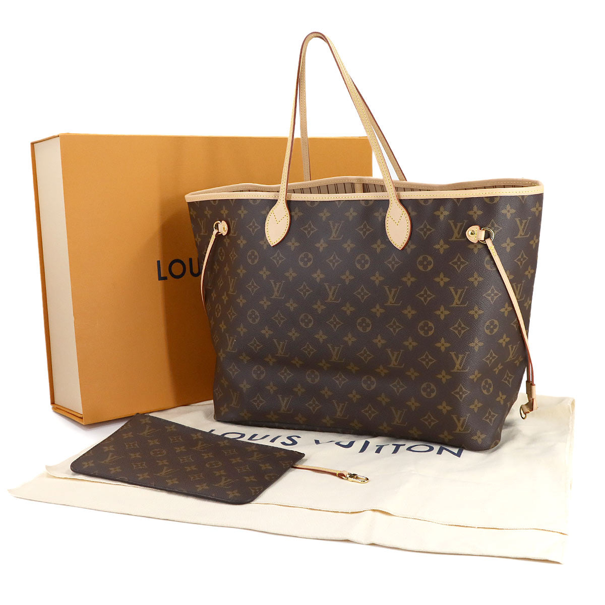 Monogram Neverfull GM Tote Bag Brown M46978 Purse