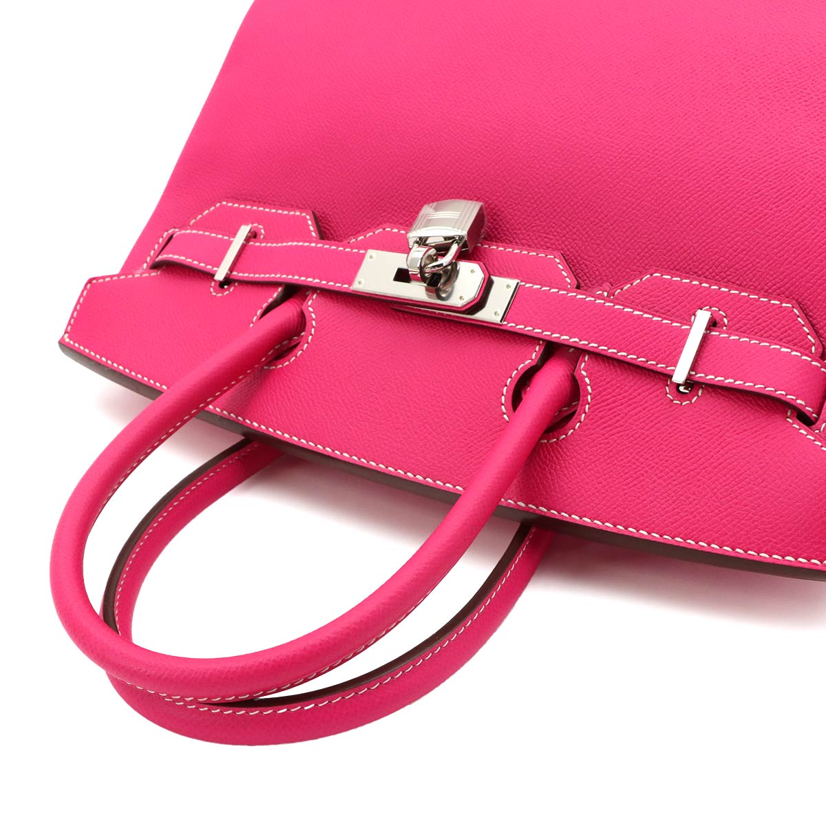 Birkin 30 Veau Epsom Rose Tyrien Hand Bag Purse Pink