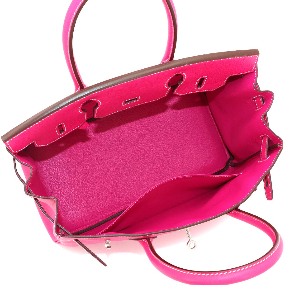 Birkin 30 Veau Epsom Rose Tyrien Hand Bag Purse Pink