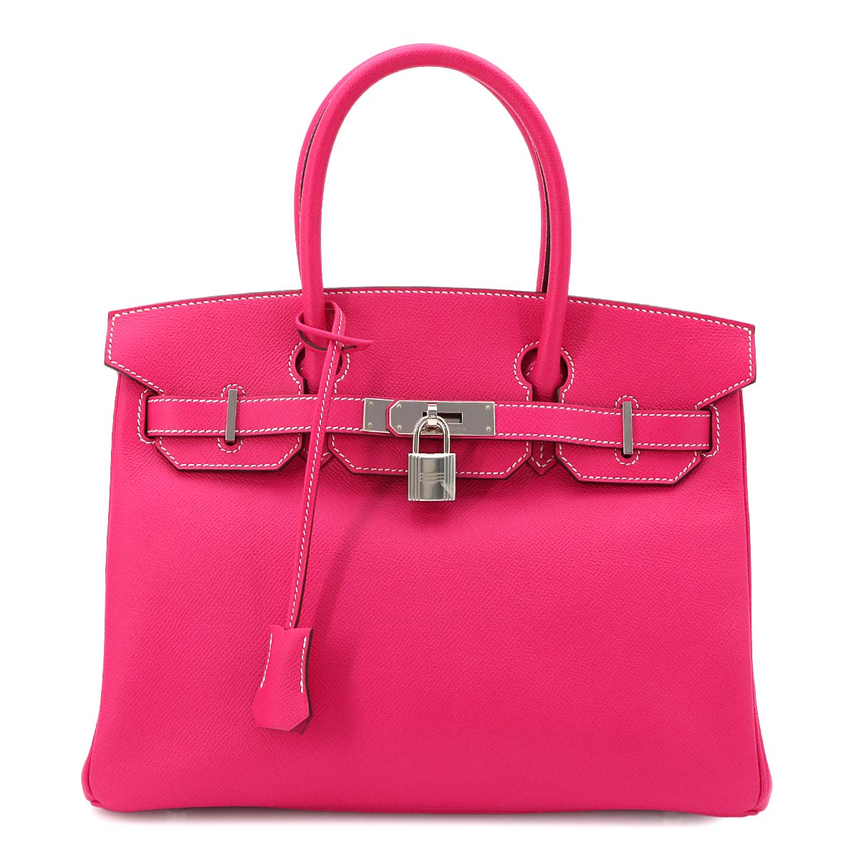 Birkin 30 Veau Epsom Rose Tyrien Hand Bag Purse Pink