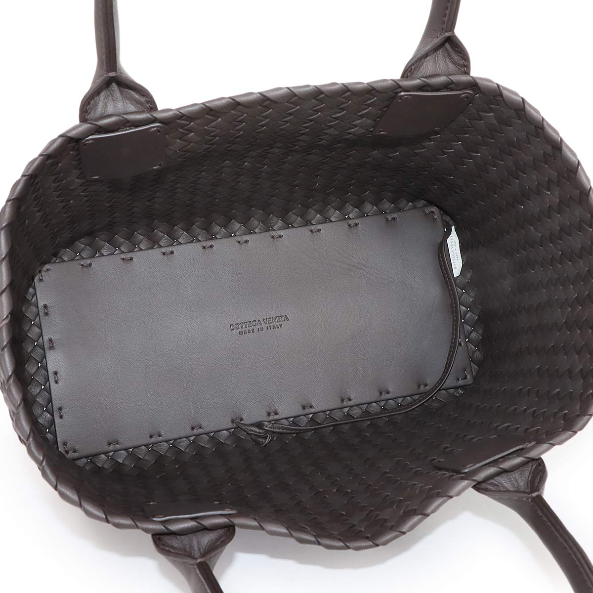 Intrecciato Cabat PM Tote Bag Leather Brown