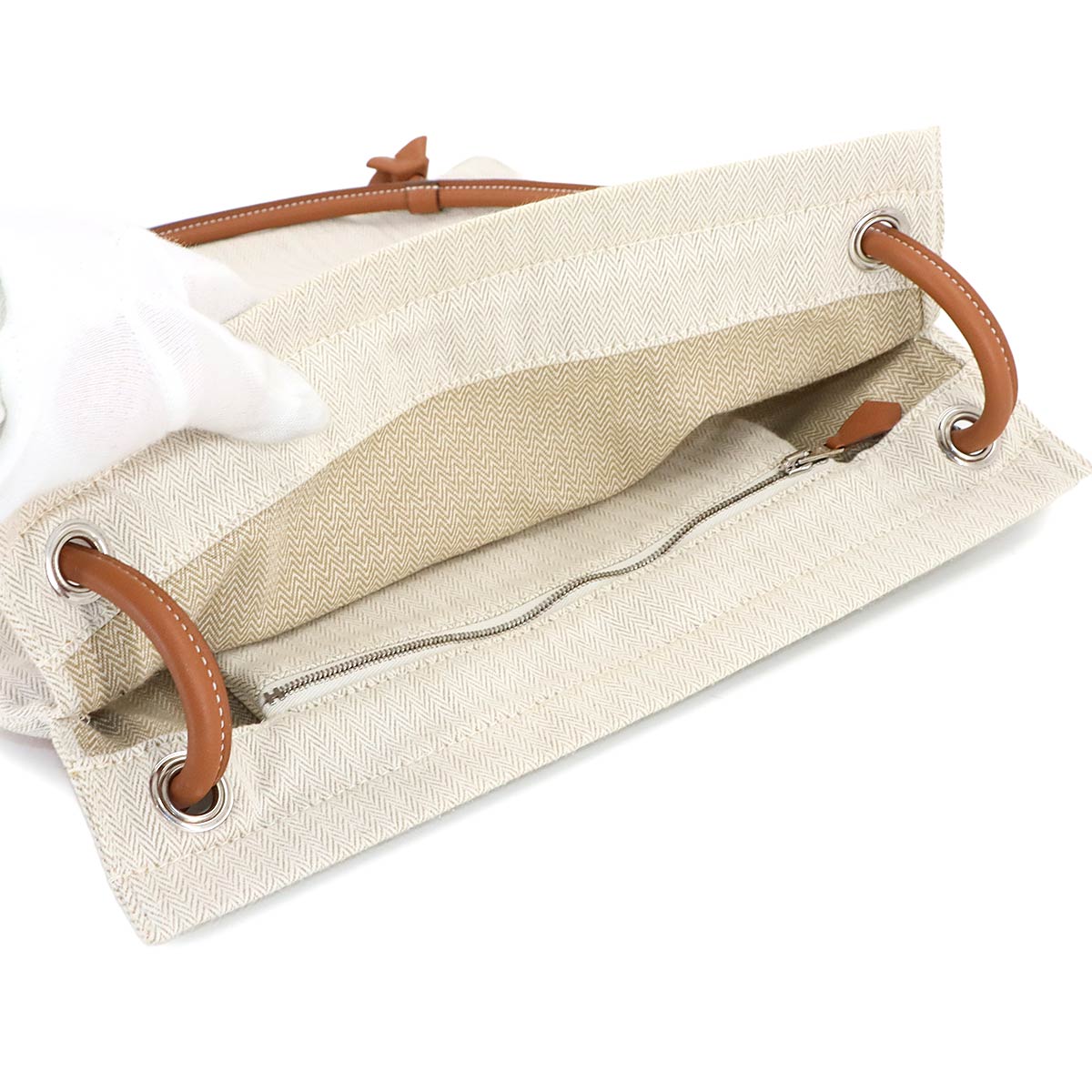 Aline Shoulder Bag Toile Chevron Swift Craie Gold