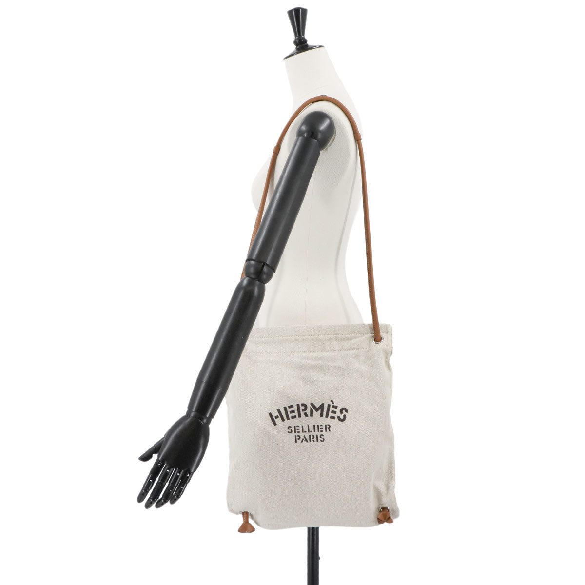 Aline Shoulder Bag Toile Chevron Swift Craie Gold