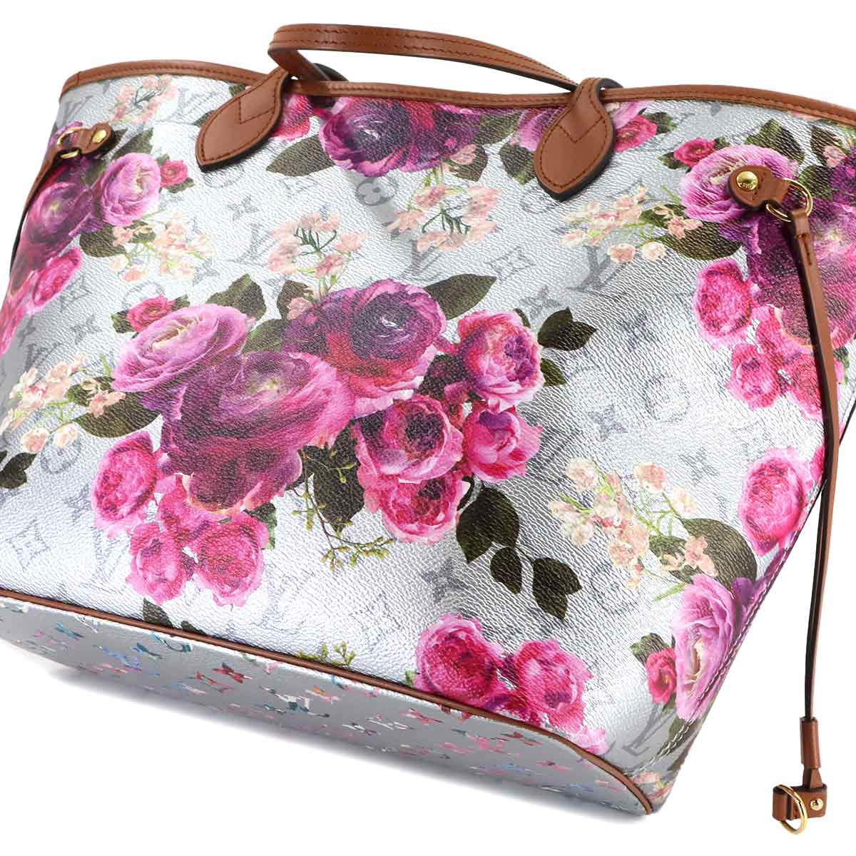 LV Garden Neverfull MM Tote Bag Silver M21352 Purse