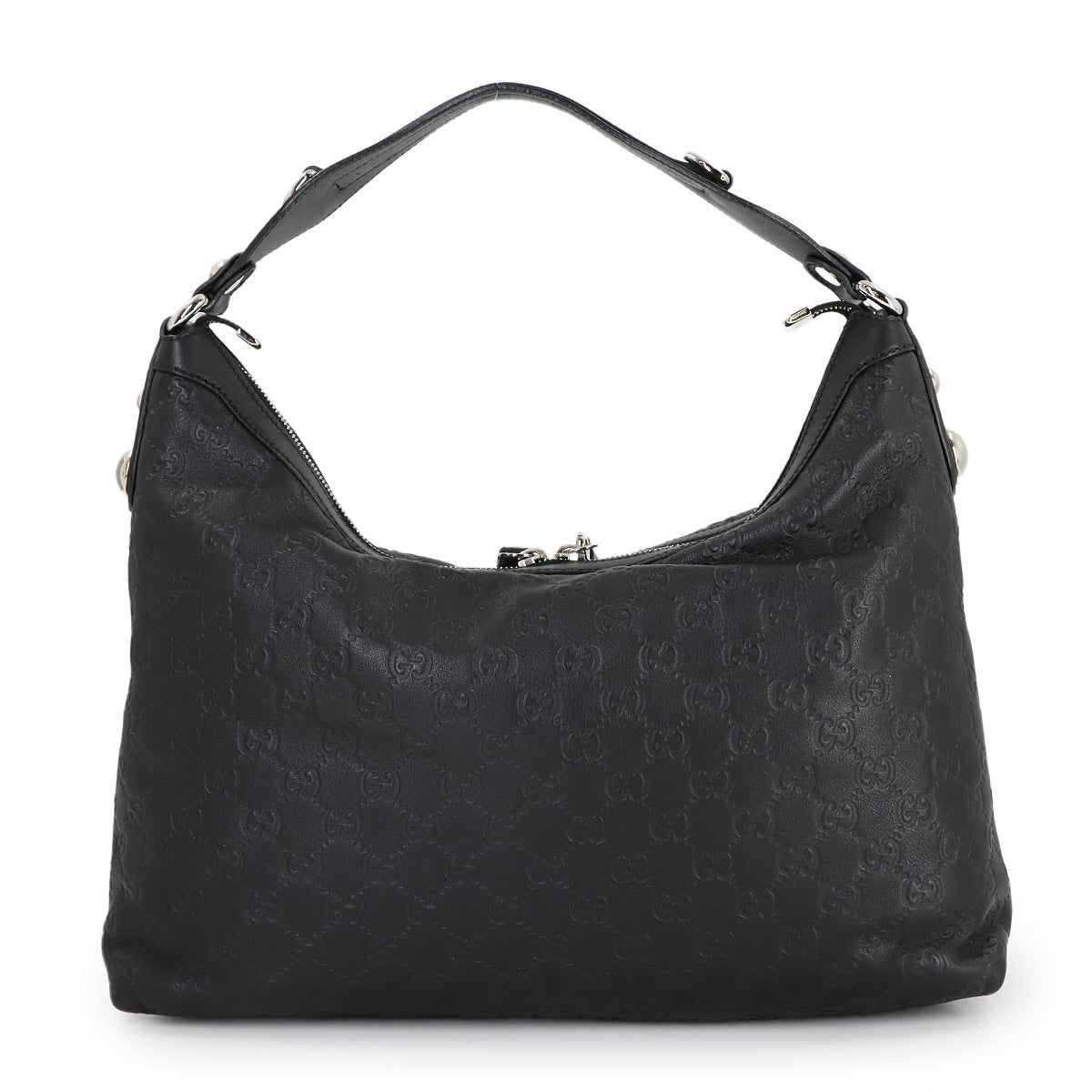 Guccissima Tote Shoulder Bag Leather Black 232961 Purse