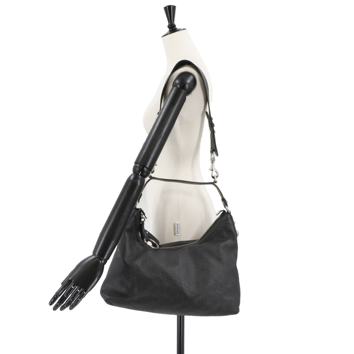 Guccissima Tote Shoulder Bag Leather Black 232961 Purse