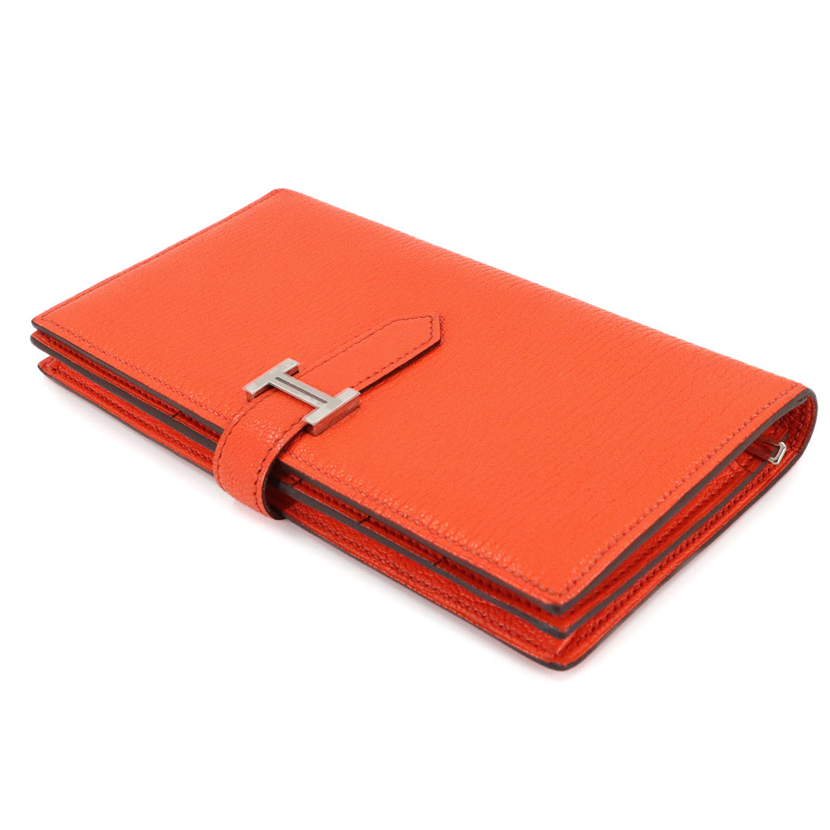 Bearn Soufflet Long Wallet Chevre Capucine