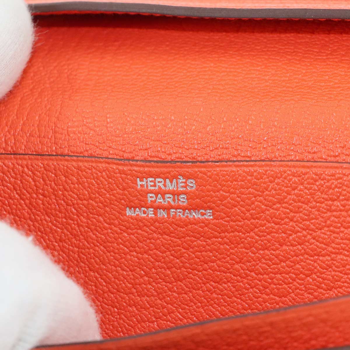 Bearn Soufflet Long Wallet Chevre Capucine