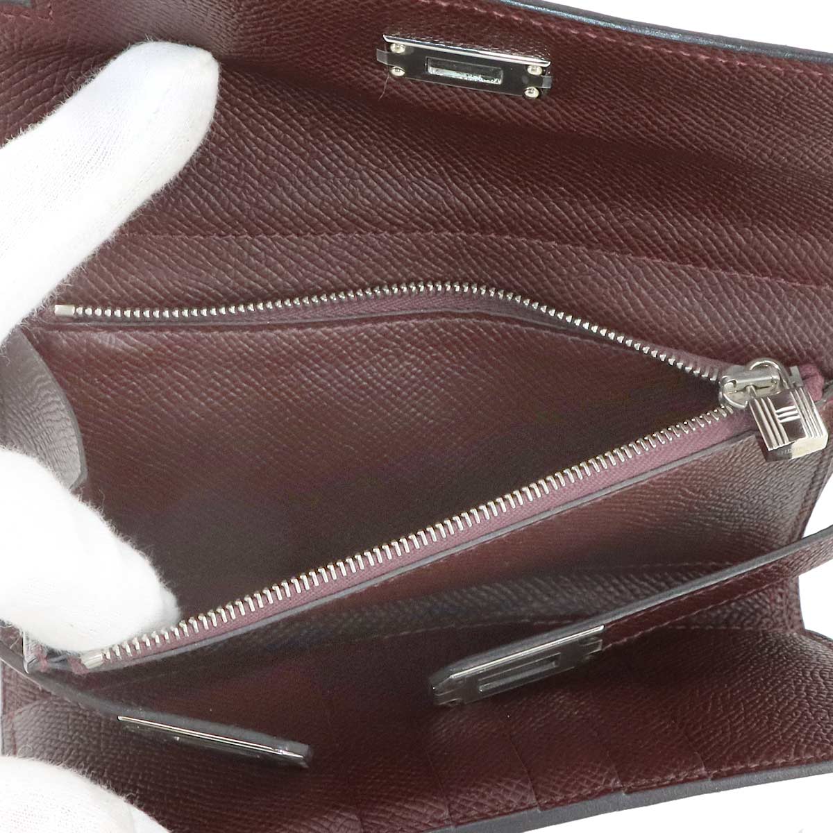 Kelly Wallet Medium Veau Epsom Bordeaux Purse