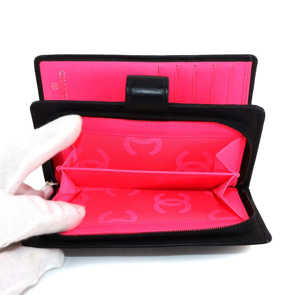 Cambon Line Wallet Leather Enamel Black A50080 Purse