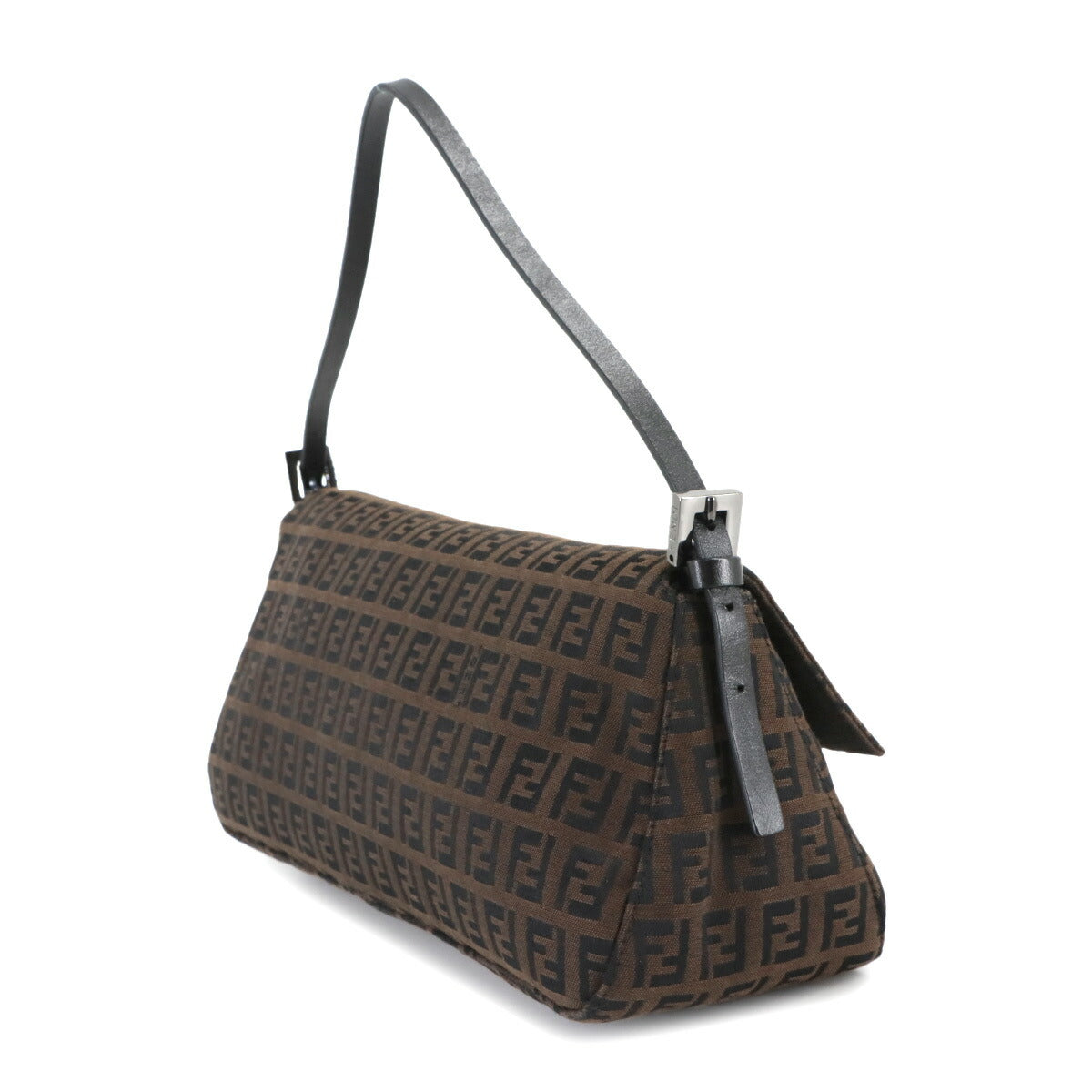 Zucchino Mamma Baguette Shoulder Bag Canvas Leather Brown 8BR181