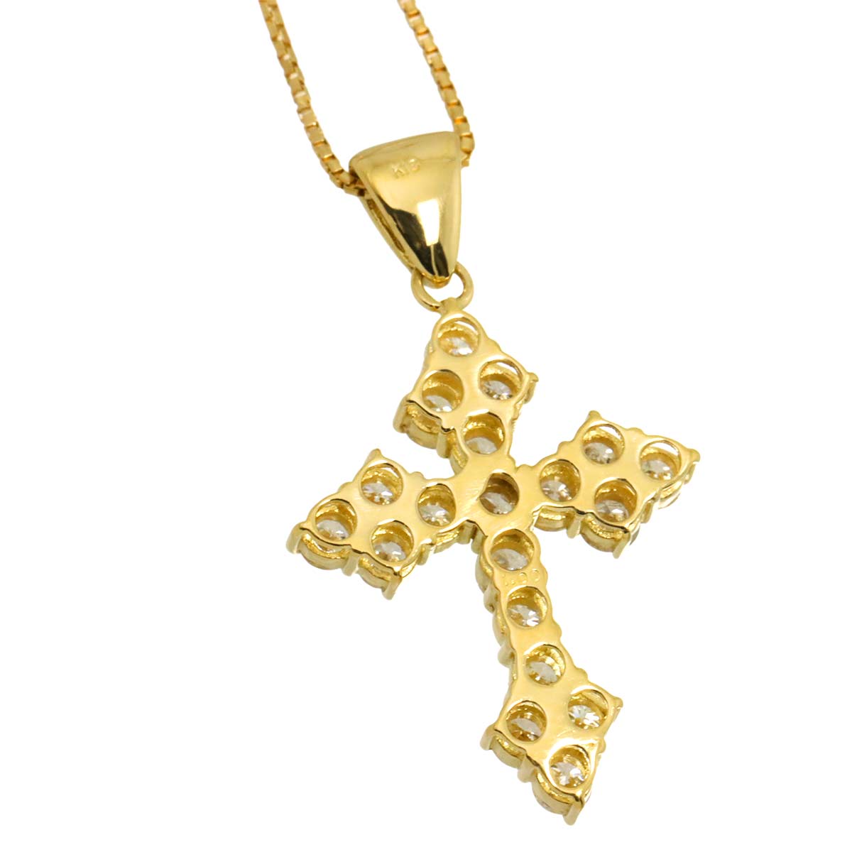 Diamond 1.00ct Necklace 18K YG Yellow Gold 750