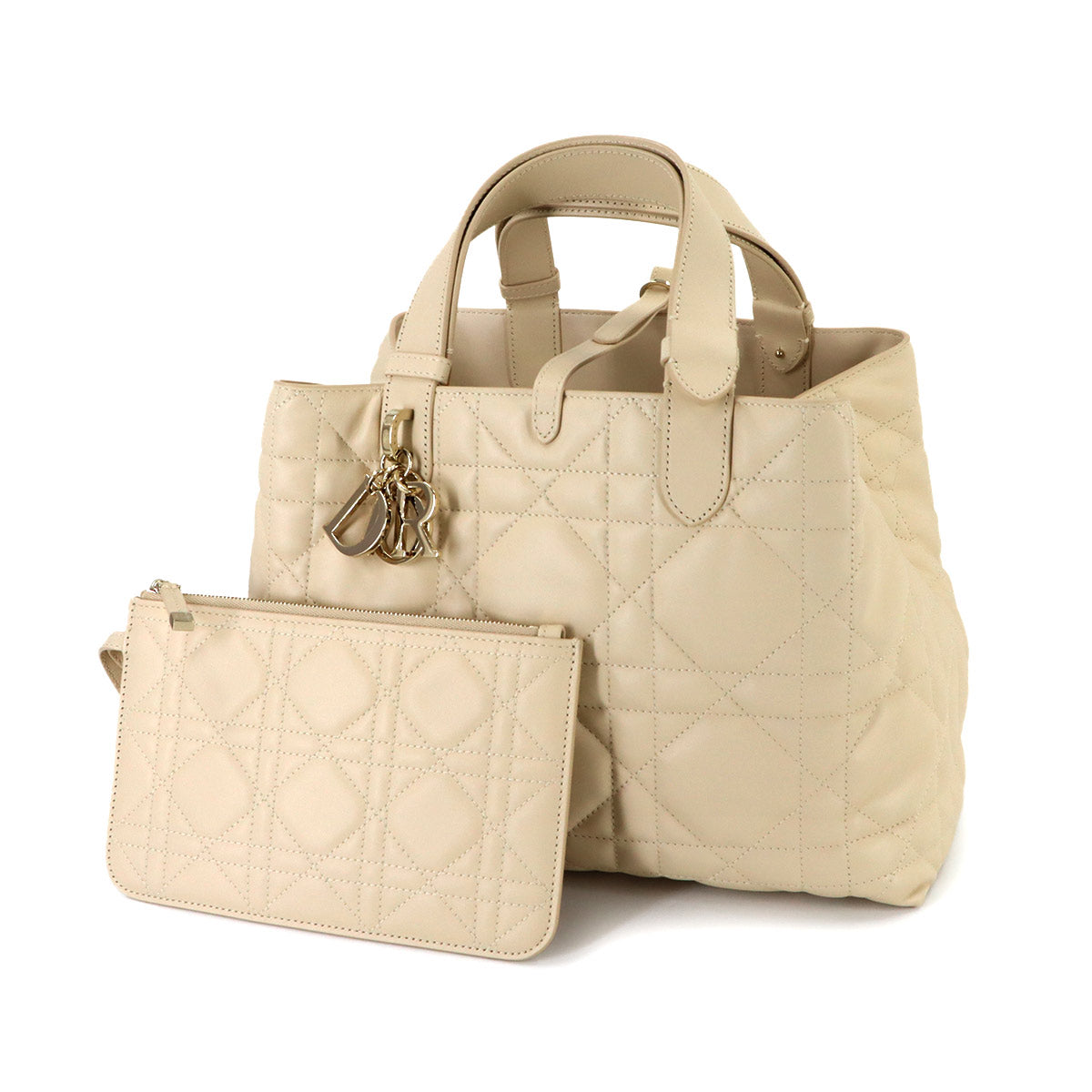 Toujours Medium Hand Bag Leather Light beige M2821OSNW