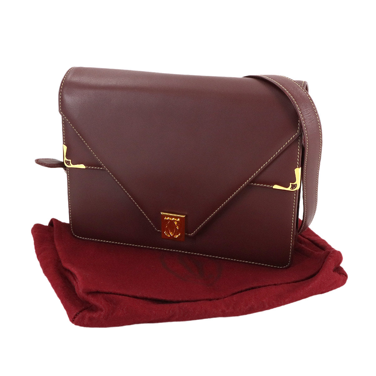 Must Line Shoulder Bag Leather Bordeaux Purse