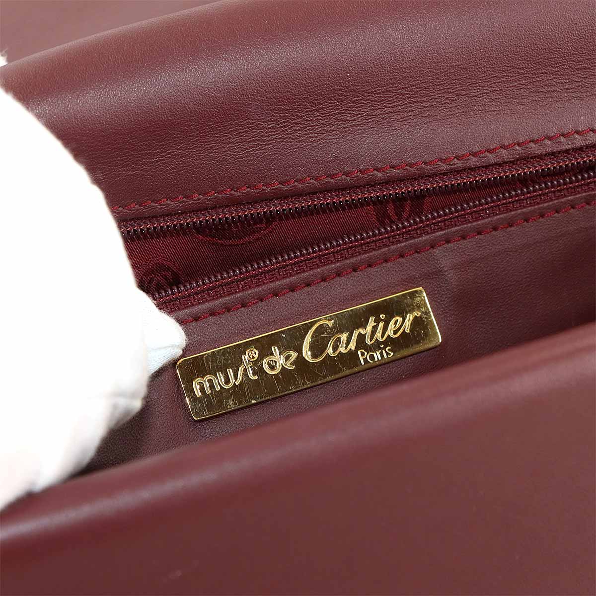 Must Line Shoulder Bag Leather Bordeaux Purse