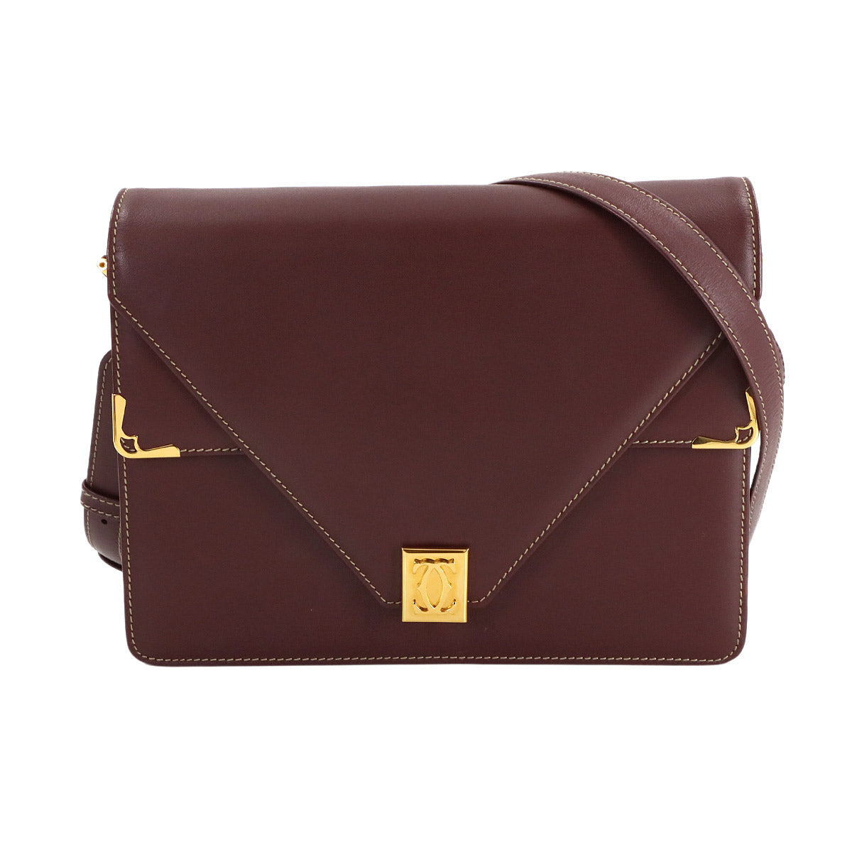 Must Line Shoulder Bag Leather Bordeaux Purse