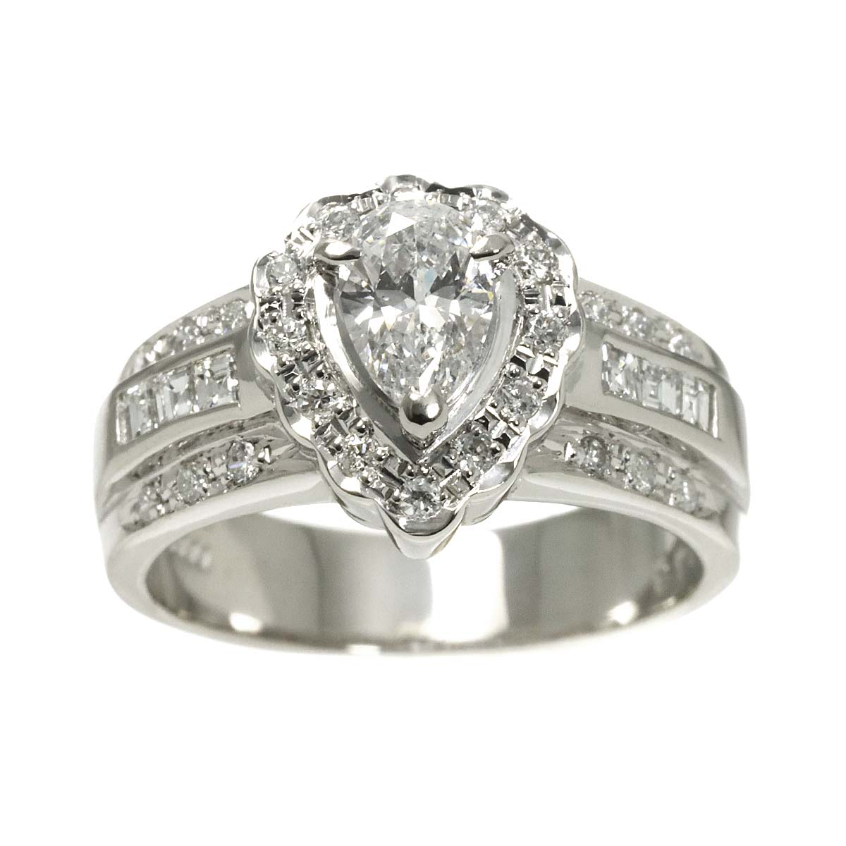 Diamond 0.33ct/0.43ct Ring Pt Platinum size4.5-4.75(US)