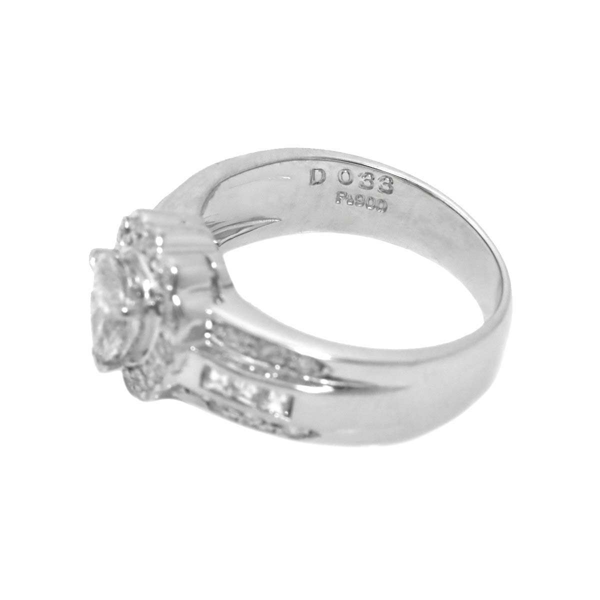 Diamond 0.33ct/0.43ct Ring Pt Platinum size4.5-4.75(US)