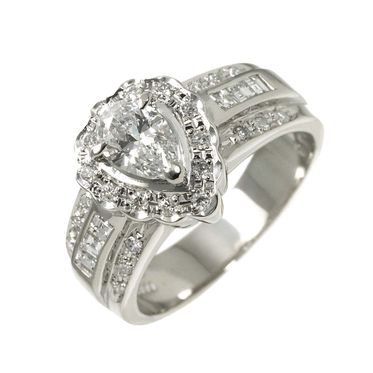 Diamond 0.33ct/0.43ct Ring Pt Platinum size4.5-4.75(US)