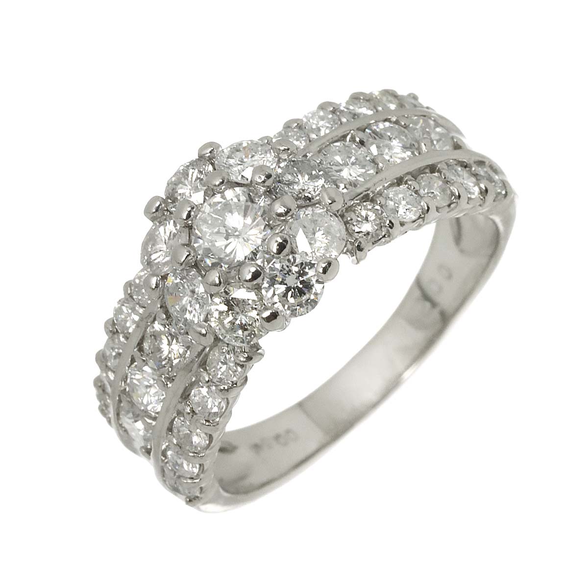 Diamond 2.00ct Ring Pt Platinum size6.5-6.75(US)