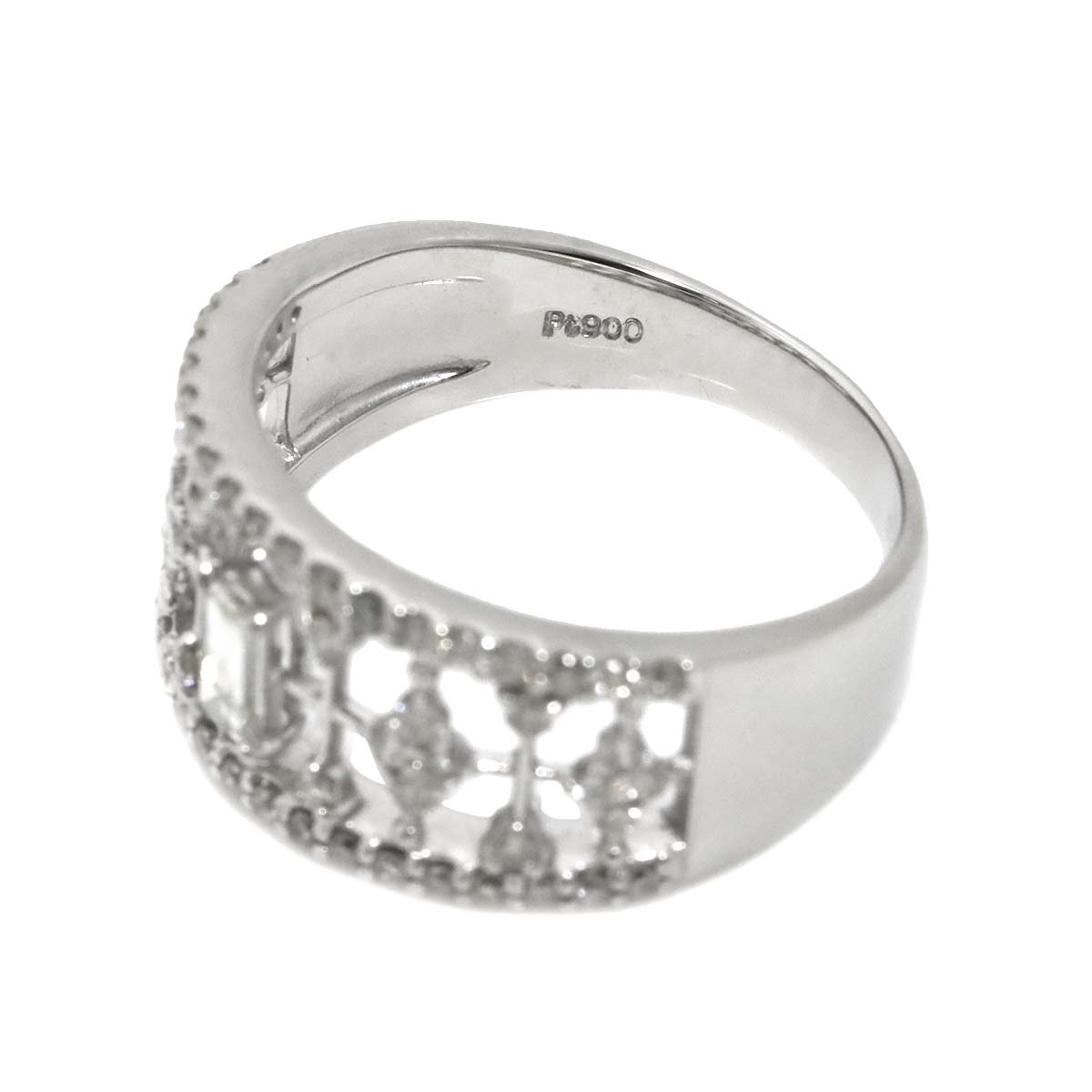 Diamond 0.15ct/0.52ct Ring Pt Platinum size6.5-6.75(US)