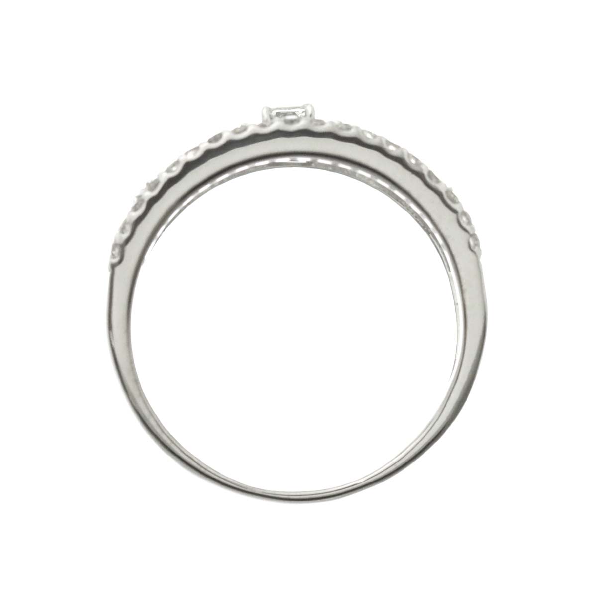 Diamond 0.15ct/0.52ct Ring Pt Platinum size6.5-6.75(US)