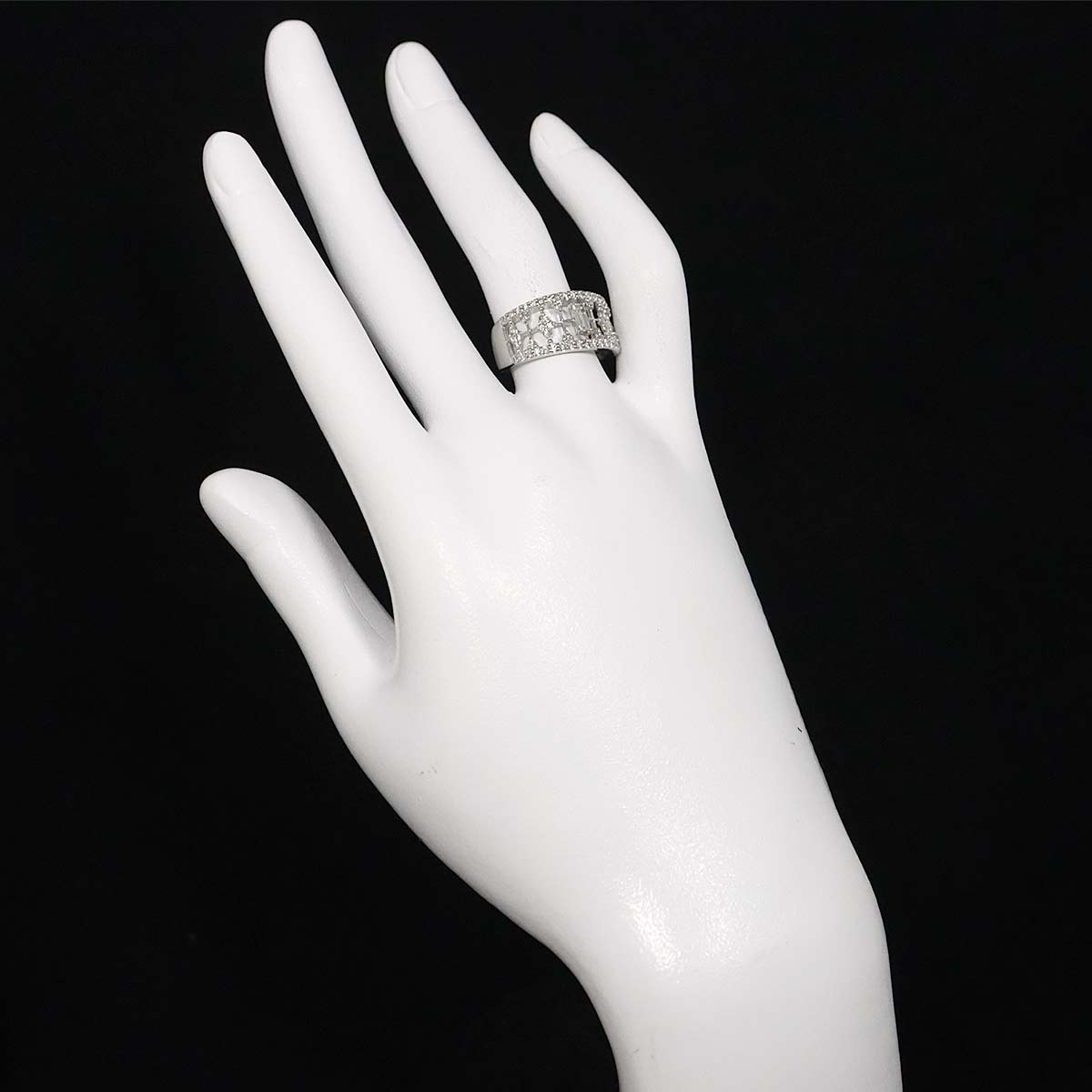 Diamond 0.15ct/0.52ct Ring Pt Platinum size6.5-6.75(US)