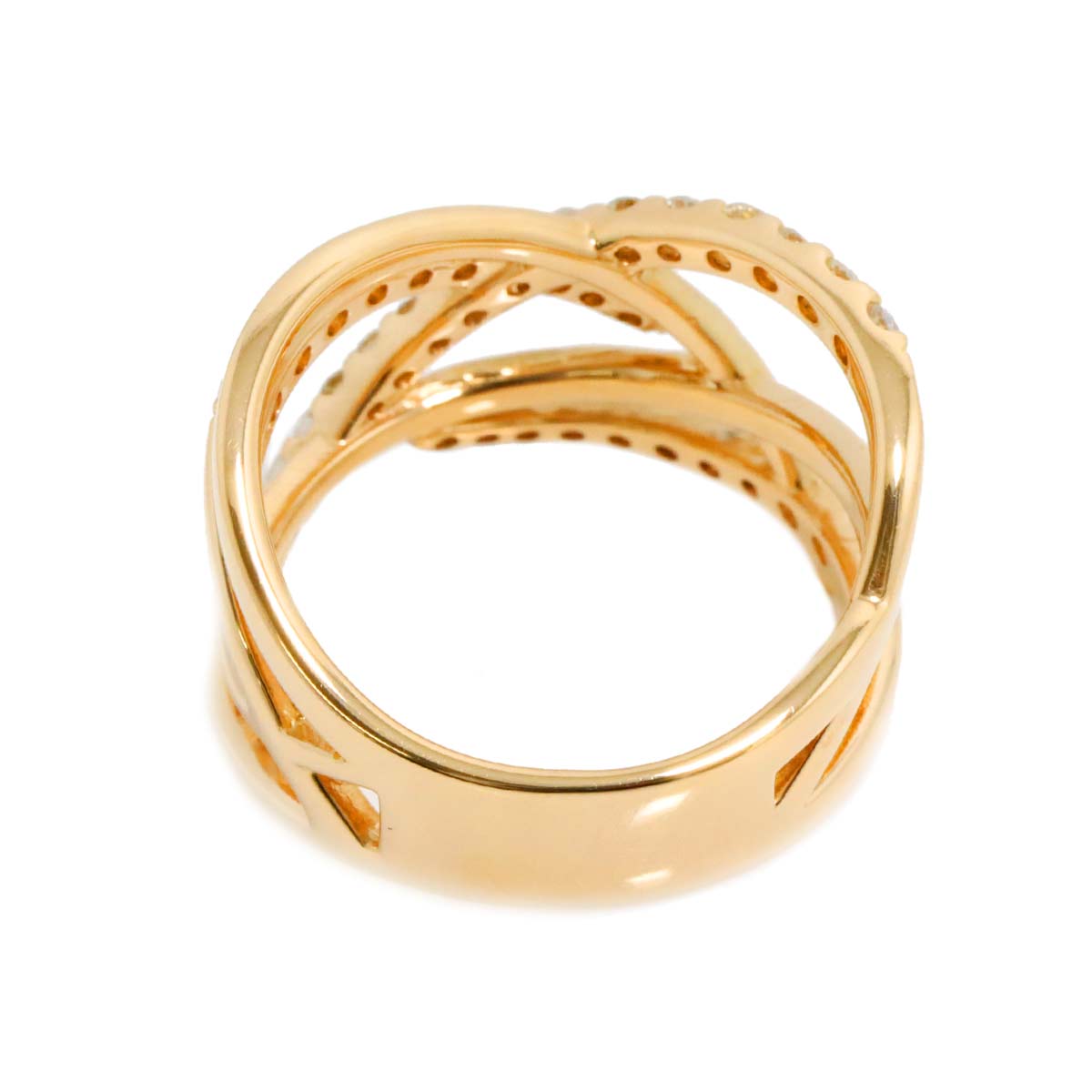 Diamond 0.58ct Ring 18K PG Pink Gold 750 Size6.25-6.5(US)