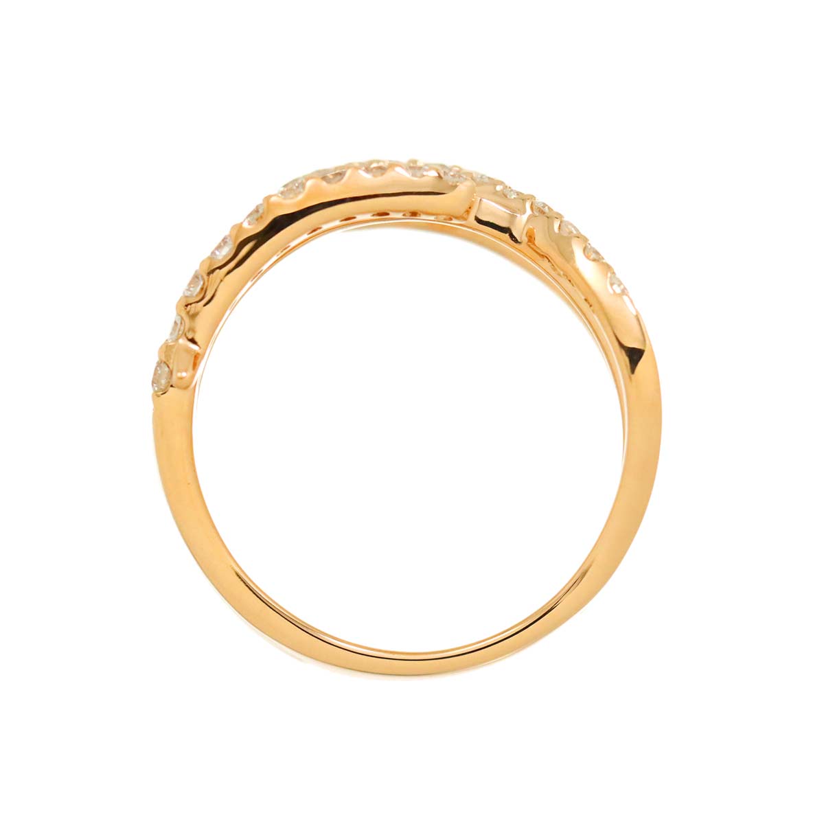 Diamond 0.58ct Ring 18K PG Pink Gold 750 Size6.25-6.5(US)