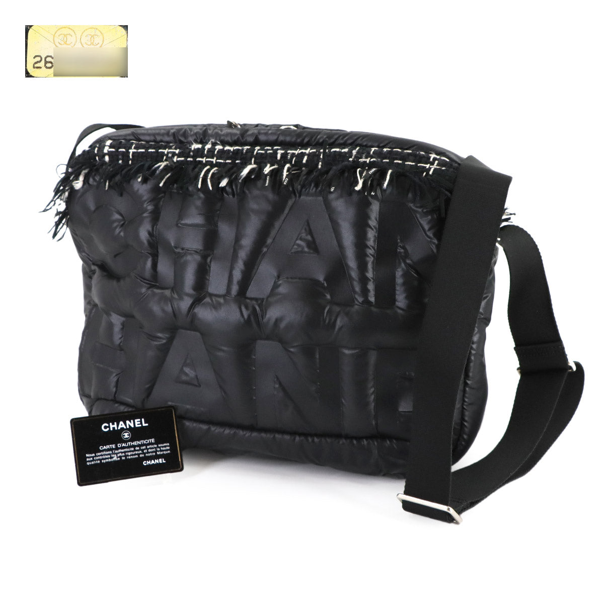 Coco Neige Shoulder Bag Nylon Black A57587 Coco Logos Purse