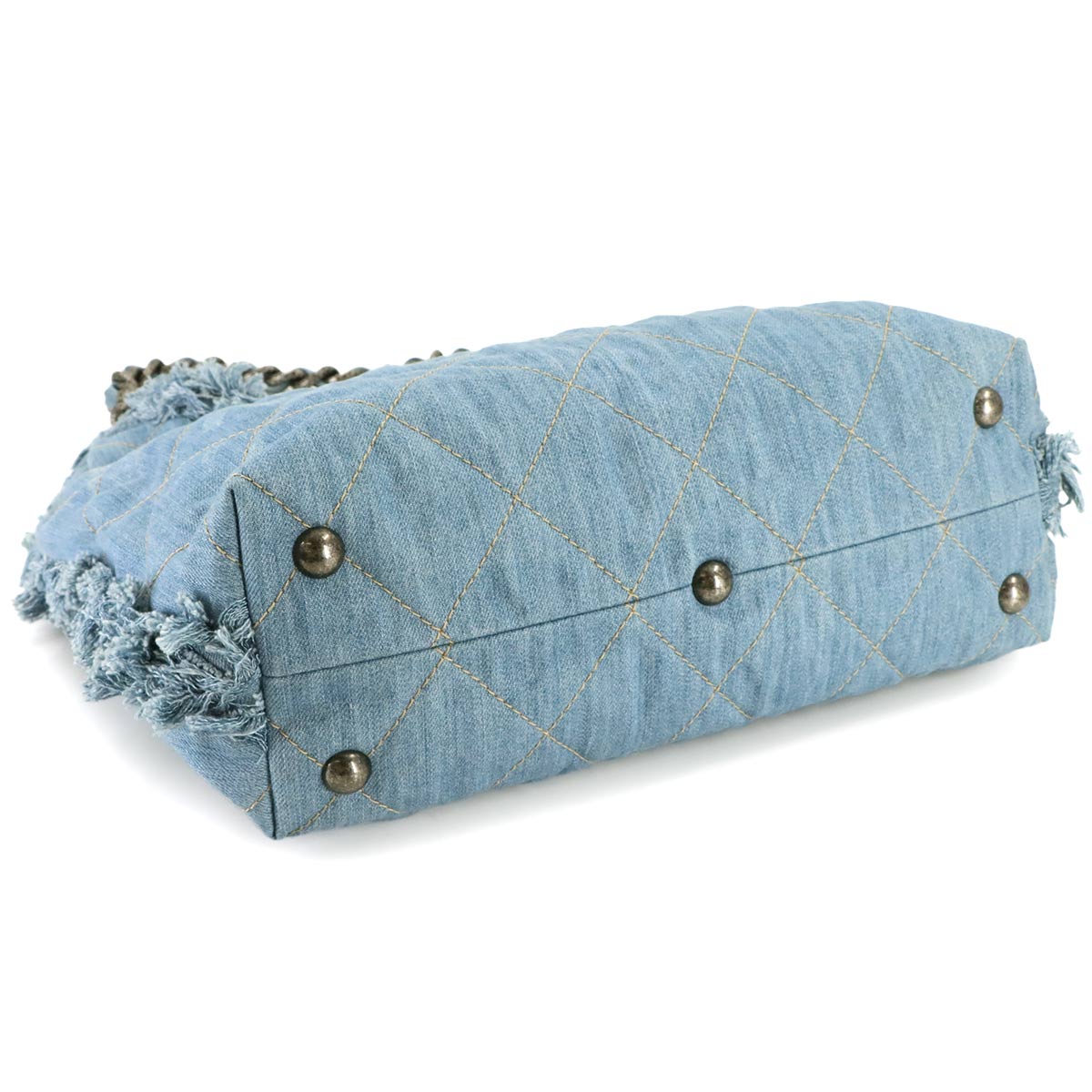 Denim Chain Shoulder Bag Blue A90720 Purse