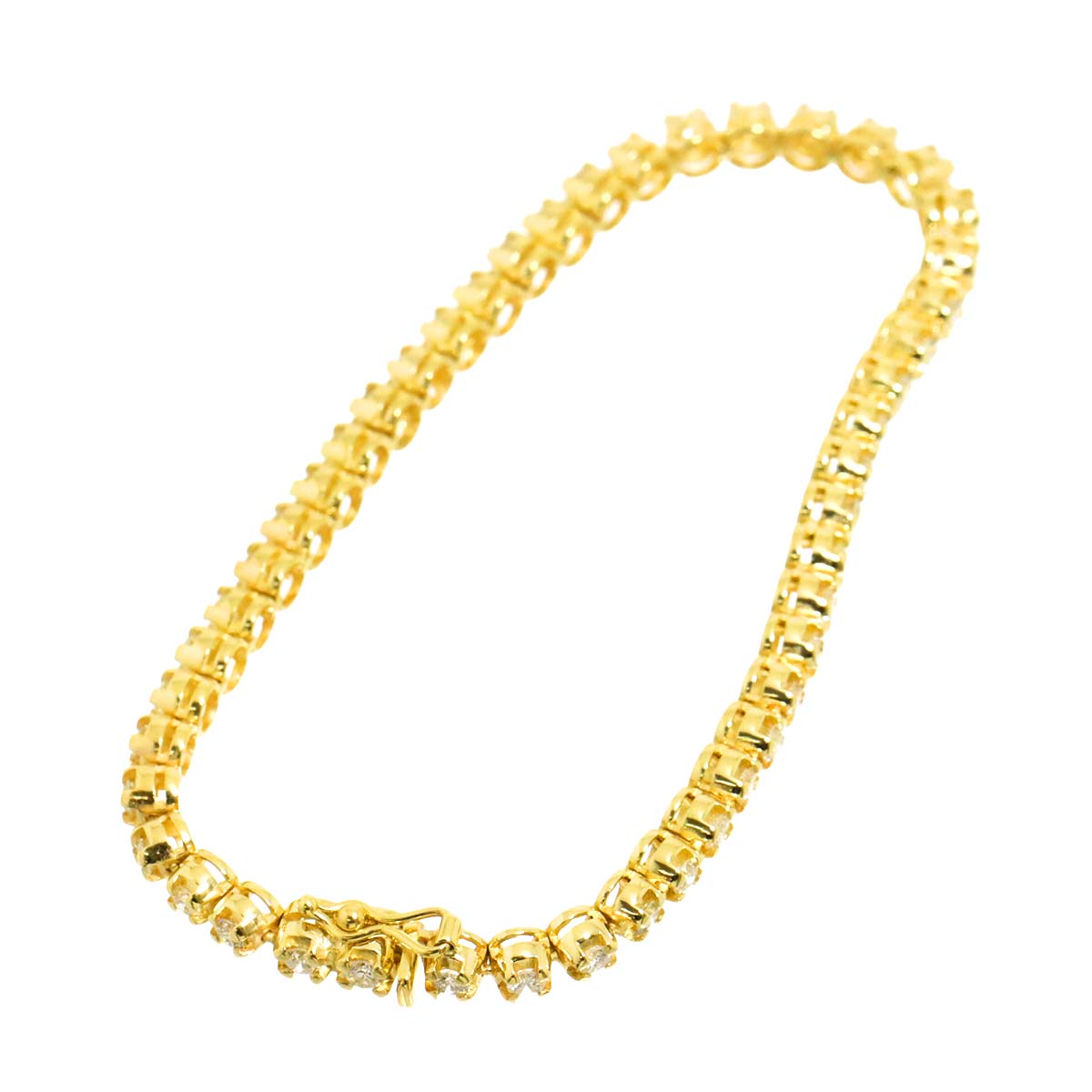 Diamond 3.00ct Bracelet K18 YG Yellow Gold 750